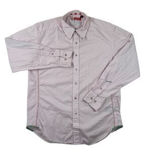 Robert Graham Freshly Laundered Mens Large Light Pink Button Up Shirt